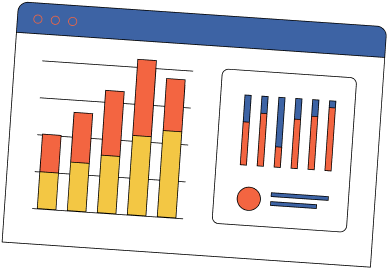 Analytics dashboard illustration Analytics dashboard illustration